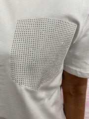 T-shirt Glitter argento